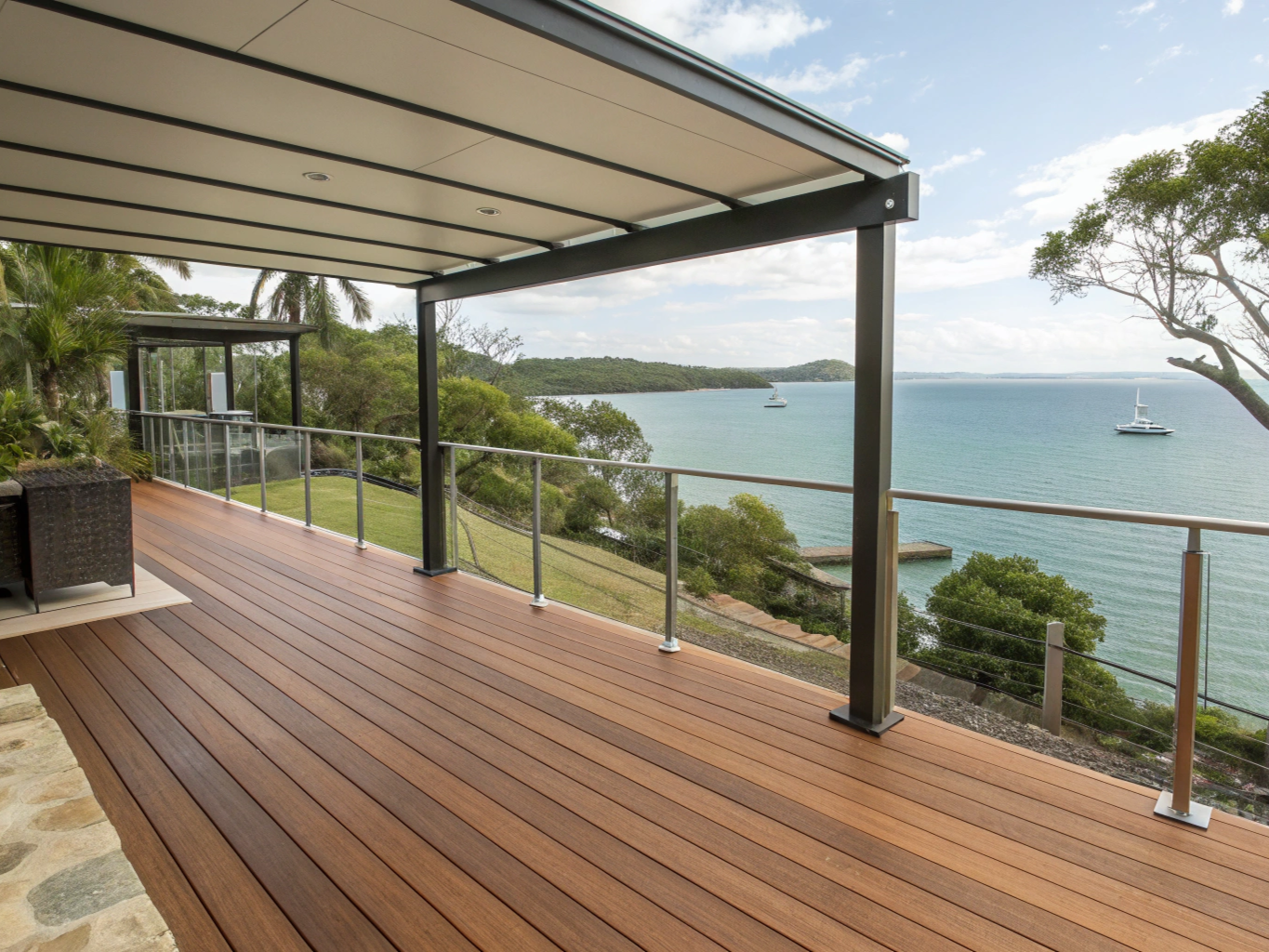 Close-up detail of premium patio construction and finishing